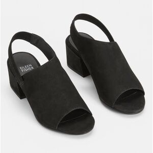 Eileen Fisher Leigh tumbled nubuck sandal black size 7